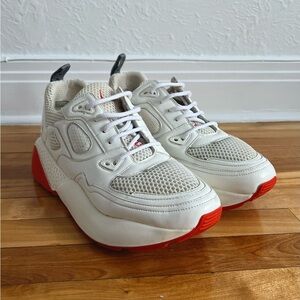 Stella McCartney White and Bright Orange Leather Sneakers, 2018, for Men